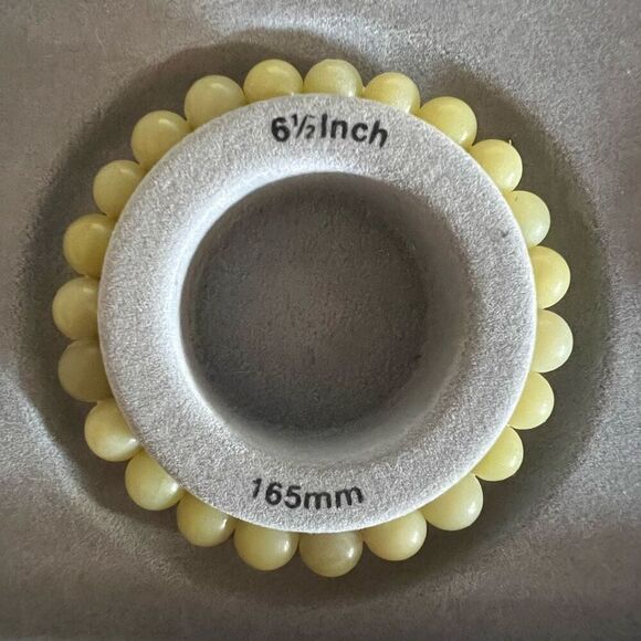 Lemon‎ Jasper Crystal Beaded Bracelet - Picture 6 of 7